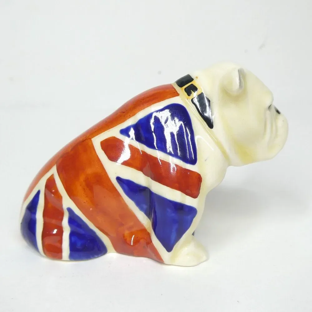 British Flag Union Jack Bulldog Figurine Royal Doulton Vintage 2.25